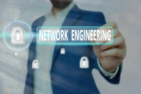 Handwriting text writing Network Engineering. Concept meaning professional who Stock Photos