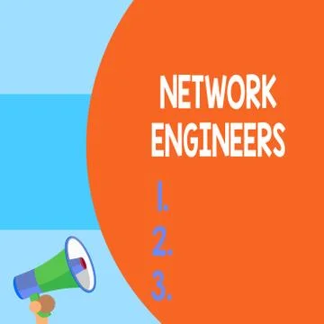 Handwriting text writing Network Engineers. Concept meaning Technology Stock Illustration