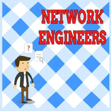 Handwriting text writing Network Engineers. Concept meaning Technology Stock Illustration