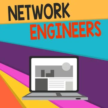 Handwriting text writing Network Engineers. Concept meaning Technology Stock Illustration
