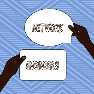 Handwriting text writing Network Engineers. Concept meaning Technology Stock Illustration