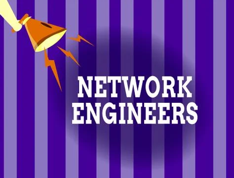 Handwriting text writing Network Engineers. Concept meaning Technology Stock Illustration