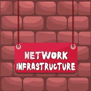 Handwriting text writing Network Infrastructure. Concept meaning Hardware and イラスト素材