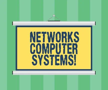 Handwriting text writing Networks Computer Systems. Concept meaning Devices link Stock Illustration