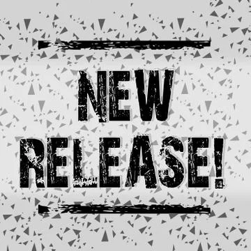 Handwriting text writing New Release. Concept meaning announcing something 스톡 일러스트