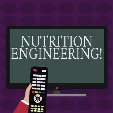 Handwriting text writing Nutrition Engineering. Concept meaning Focused on Illustrazione stock