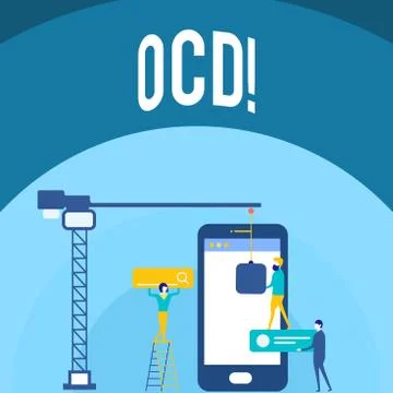 Handwriting text writing Ocd. Concept meaning Obsessive Compulsive Disorder Stockillustratie