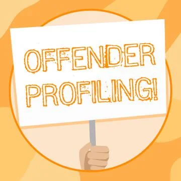 Handwriting text writing Offender Profiling. Concept meaning Develop profiles 스톡 일러스트