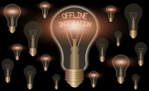 Handwriting text writing Offline Integration. Concept meaning First Triad of Ilustración de archivo