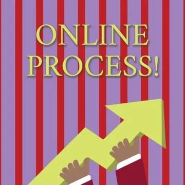 Handwriting text writing Online Process. Concept meaning An automated way to Stock Illustration