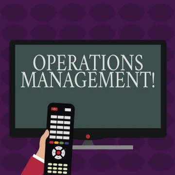 Handwriting text writing Operations Management. Concept meaning designing and Illustrazione stock