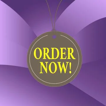 Handwriting text writing Order Now. Concept meaning confirmed request by one 库存插图