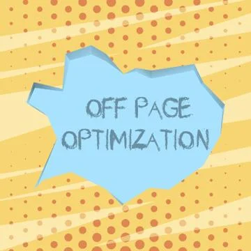 Handwriting text writing Off Page Optimization. Concept meaning set of 스톡 일러스트
