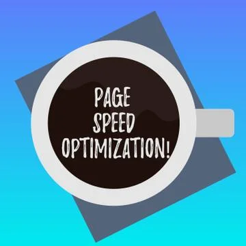 Handwriting text writing Page Speed Optimization. Concept meaning Improve the Stock Illustration
