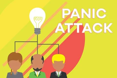 Handwriting text writing Panic Attack. Concept meaning sudden periods of intense Stock Illustration
