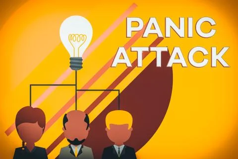 Handwriting text writing Panic Attack. Concept meaning sudden periods of intense Stock Illustration