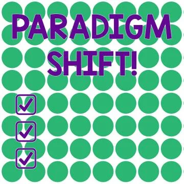 Handwriting text writing Paradigm Shift. Concept meaning fundamental change in 스톡 일러스트