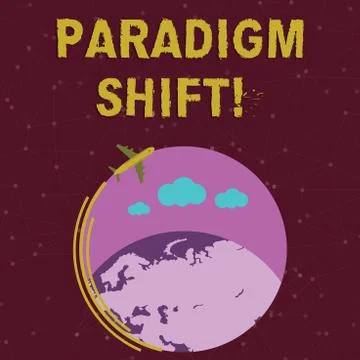 Handwriting text writing Paradigm Shift. Concept meaning fundamental change in Stock Illustration