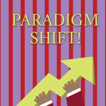 Handwriting text writing Paradigm Shift. Concept meaning fundamental change in イラスト素材