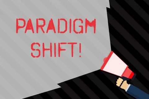 Handwriting text writing Paradigm Shift. Concept meaning fundamental change in 스톡 일러스트