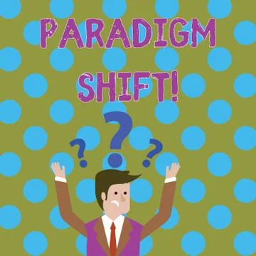 Handwriting text writing Paradigm Shift. Concept meaning fundamental change in イラスト素材