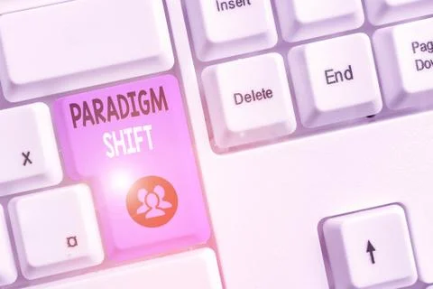 Handwriting text writing Paradigm Shift. Concept meaning fundamental change in Stock Photos