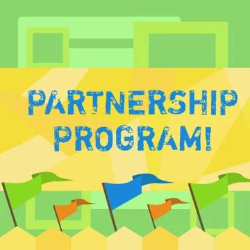 Handwriting text writing Partnership Program. Concept meaning selling the vendor Ilustración de archivo