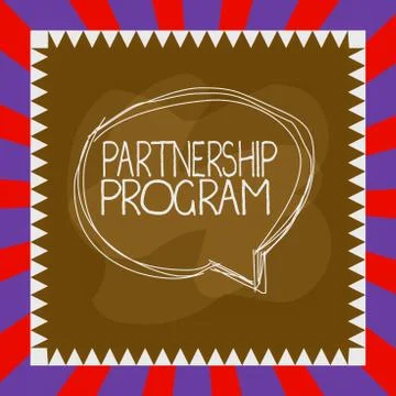 Handwriting text writing Partnership Program. Concept meaning selling the vendor Ilustración de archivo
