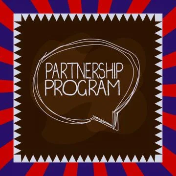 Handwriting text writing Partnership Program. Concept meaning selling the vendor Ilustración de archivo