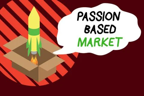 Handwriting text writing Passion Based Market. Concept meaning Emotional Sales イラスト素材
