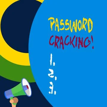 Handwriting text writing Password Cracking. Concept meaning measures used to イラスト素材