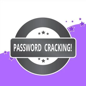 Handwriting text writing Password Cracking. Concept meaning measures used to Stock Illustration