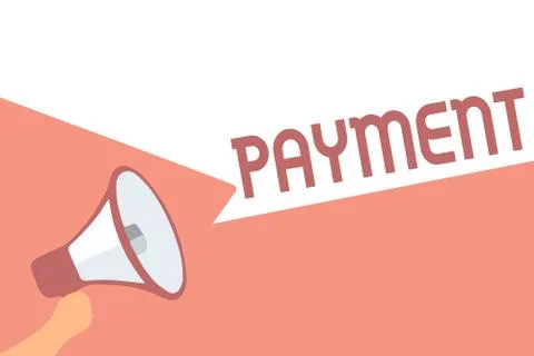 Handwriting text writing Payment. Concept meaning Process of paying someone or Stock Illustration