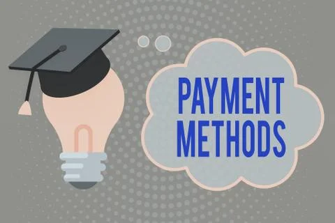 Handwriting text writing Payment Methods. Concept meaning Several ways utilized Stock Illustration