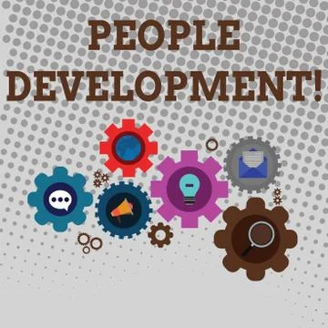 Handwriting text writing People Development. Concept meaning Encouraging 스톡 일러스트