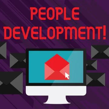 Handwriting text writing People Development. Concept meaning Encouraging 스톡 일러스트