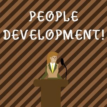 Handwriting text writing People Development. Concept meaning Encouraging Stock Illustration