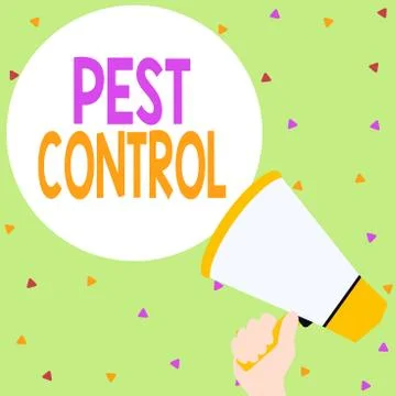 Handwriting text writing Pest Control. Concept meaning Killing destructive Stock Illustration