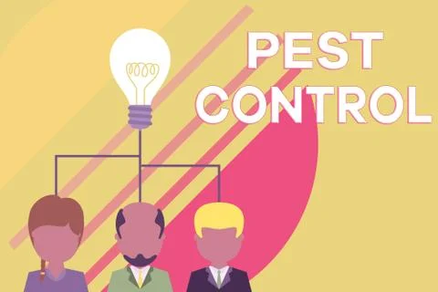Handwriting text writing Pest Control. Concept meaning analysisagement of a Illustrazione stock