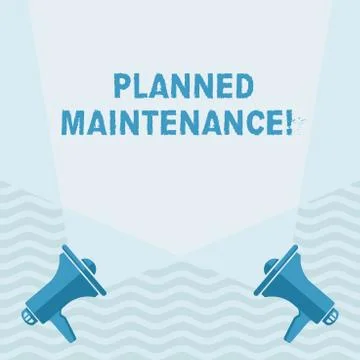 Handwriting text writing Planned Maintenance. Concept meaning reventive Stock Illustration