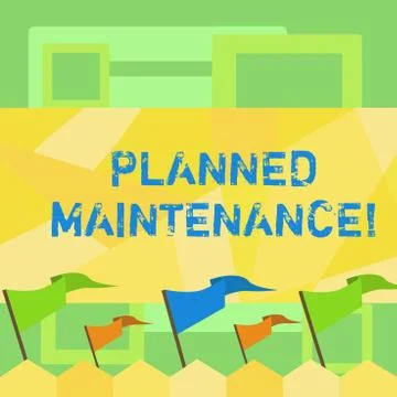 Handwriting text writing Planned Maintenance. Concept meaning reventive Stock Illustration