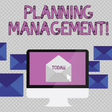 Handwriting text writing Planning Management. Concept meaning act or process of Stock Illustration