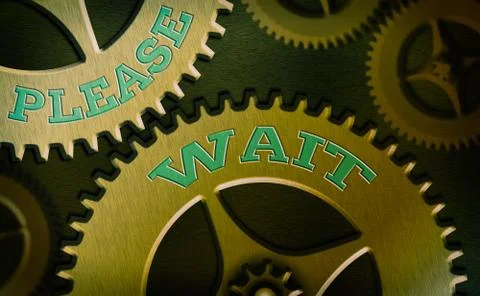 Handwriting text writing Please Wait. Concept meaning to pause any implemented 스톡 일러스트