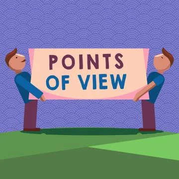 Handwriting text writing Points Of View. Concept meaning Interpretation Opinion Stock Illustration