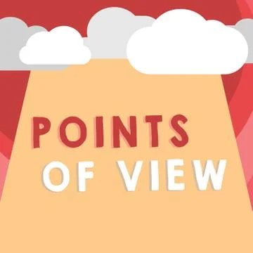 Handwriting text writing Points Of View. Concept meaning Interpretation Opinion Stock Illustration