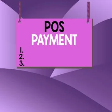 Handwriting text writing Pos Payment. Concept meaning customer tenders payment 库存插图