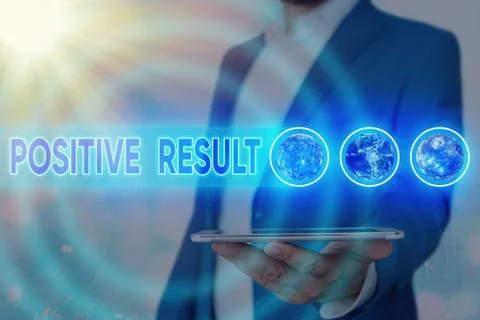 Handwriting text writing Positive Result. Concept meaning shows that an 스톡 사진