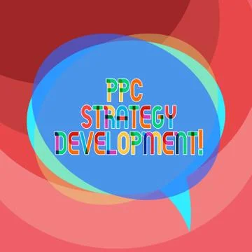 Handwriting text writing Ppc Strategy Development. Concept meaning To develop a 스톡 일러스트