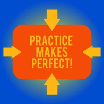 Handwriting text writing Practice Makes Perfect. Concept meaning Regular イラスト素材