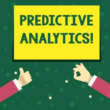 Handwriting text writing Predictive Analytics. Concept meaning Method to Stock Illustration